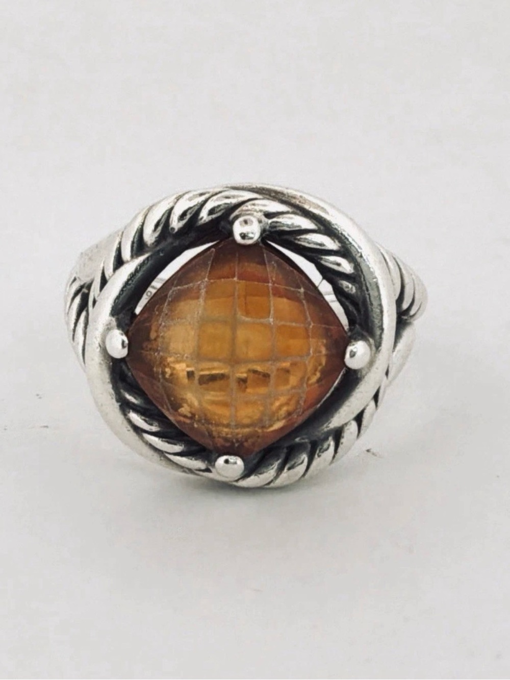 *AMAZING*-DAVID YURMAN Citrine
Infinity Cable Ring, Sterling Silver 925, Size 6